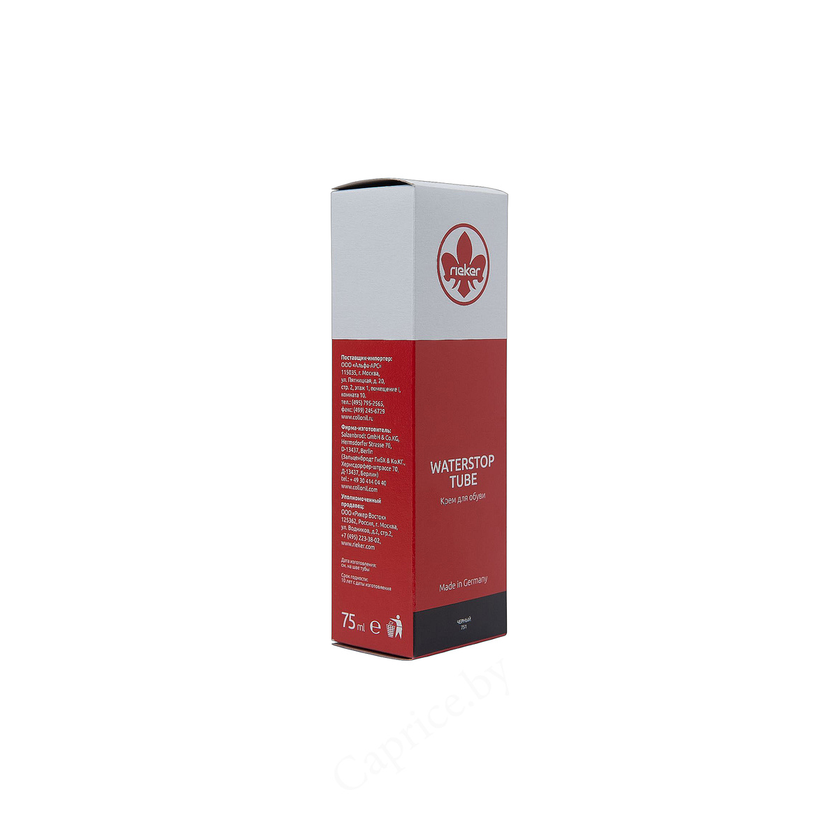 КРЕМ ДЛЯ ОБУВИ ЧЕРНЫЙ WATERSTOP TUBE, 75 МЛ RIEKER АРТИКУЛ: 39638487751